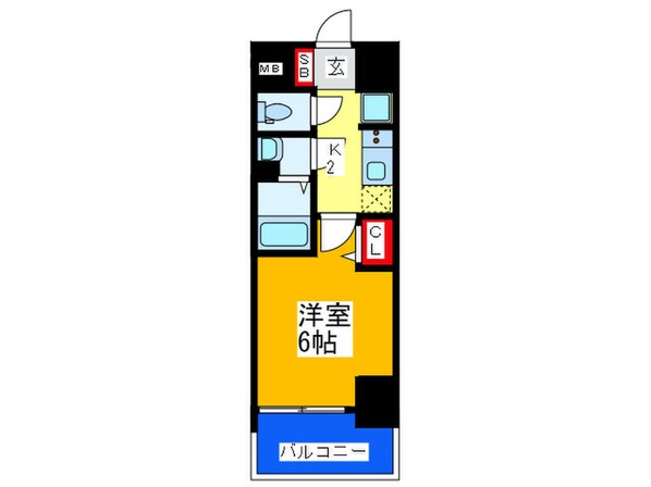 ﾌｧｽﾃｰﾄ大阪上本町ｿｰﾚ（303）の物件間取画像